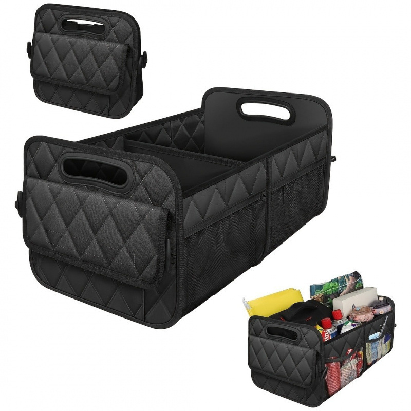 Car Trunk Organizer Foldable Storage Box - SUV용 자동차 트렁크 정리함, 6포켓 자동차