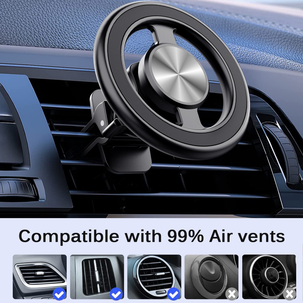 Magnetic Phone Holder For Car Vent - 자석식 차량용 핸드폰 거치대 미니 범용