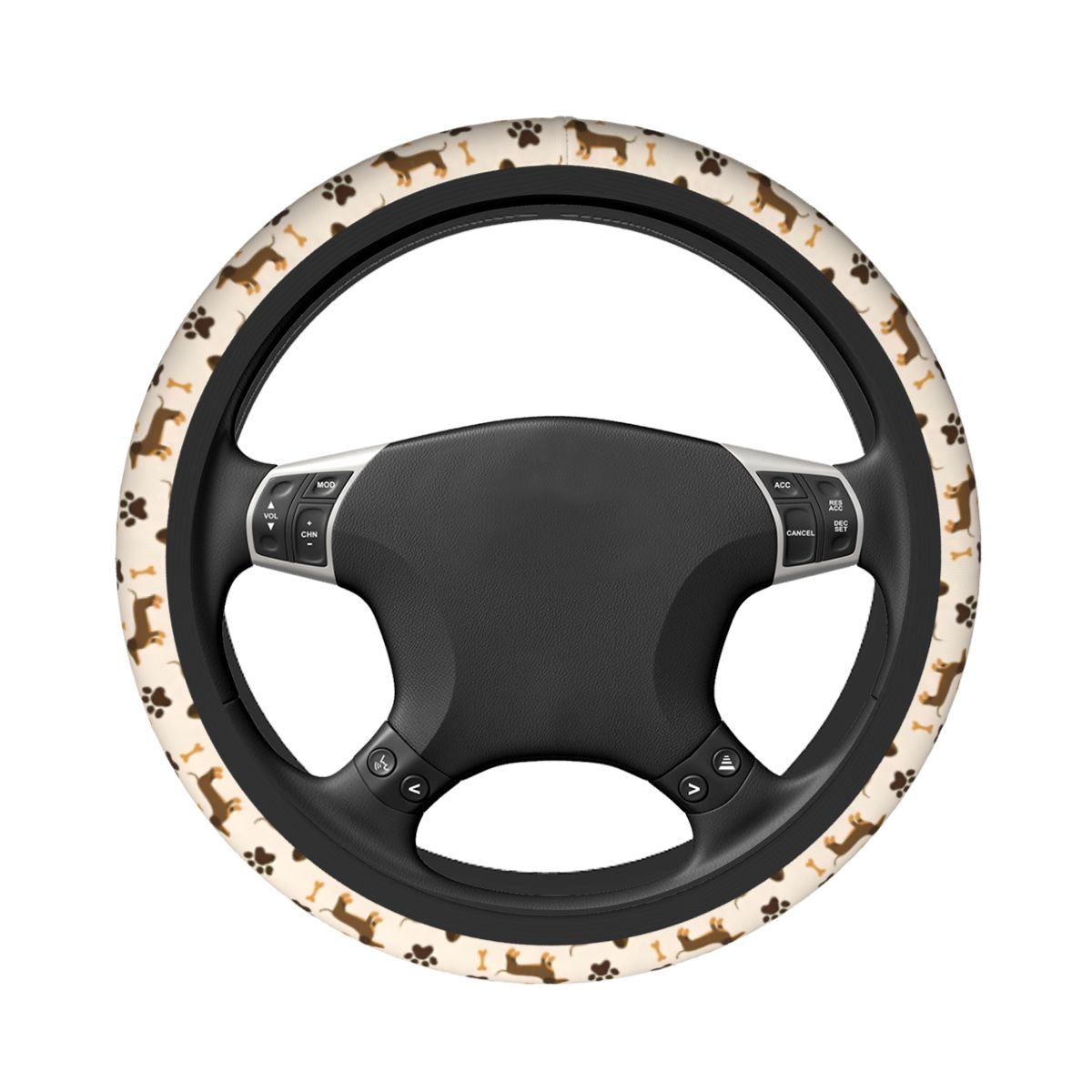 귀여운 닥스 훈트 자동차 핸들 커버 38cm 미끄럼 방 - Car Steering Wheel Cover Anti Slip Breathable 리뷰 및 가격
