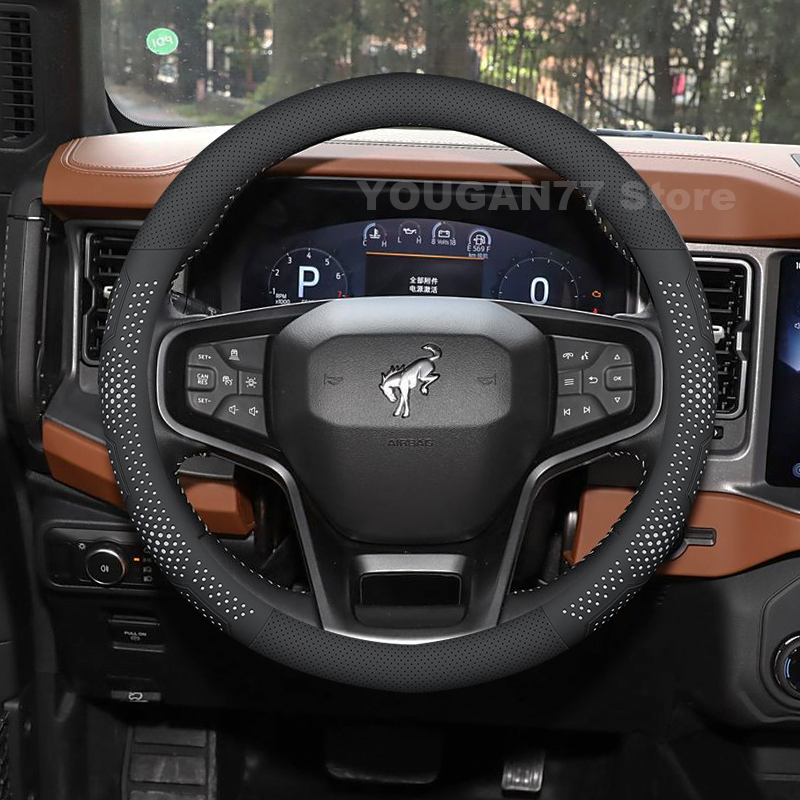 포드 브롱코 2024, 2025년형 차량용 가죽 스티어 - Car Steering Wheel Cover Anti Slip Breathable 리뷰 및 가격