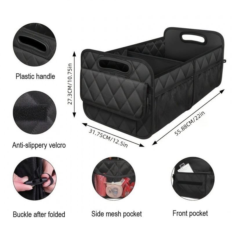 SUV용 자동차 트렁크 정리함, 6포켓 자동차 정리함  - Car Trunk Organizer Foldable Storage Box 리뷰 및 가격