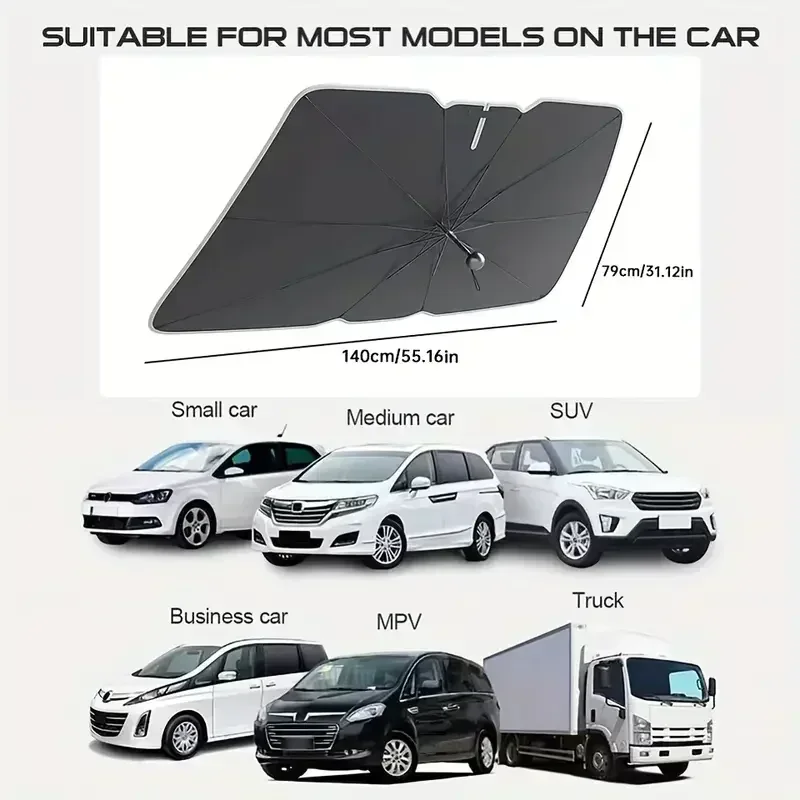 차량용 햇빛 가리개, 앞유리 우산형 햇빛 차단막, 접이 - Car Sunshade Windshield Umbrella Foldable 리뷰 및 가격