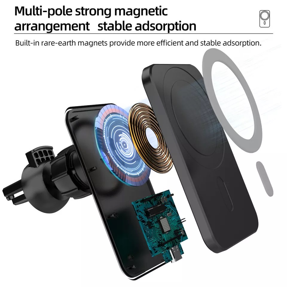 무선 충전기 자기 자동차 전화 홀더 아이폰 14 13  - Wireless Car Charger Mount Fast Charging 리뷰 및 가격