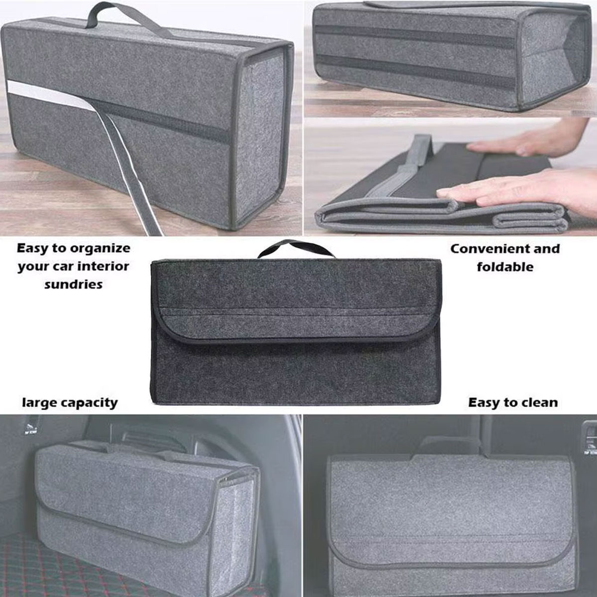 자동차 트렁크 주최자 보관 정리 컨테이너 가방 휴대용  - Car Trunk Organizer Foldable Storage Box 리뷰 및 가격