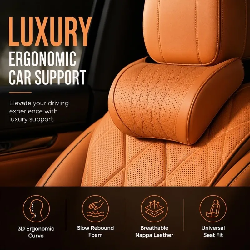 모든 차종에 사용 가능한 헤드레스트 겸 허리 지지 쿠션 - Memory Foam Car Neck Pillow Lumbar Support 리뷰 및 가격